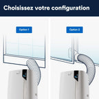 DELONGHI Pinguino PAC EX130 CST Climatiseur mobile WiFi avec fonction de déshumidification, version Pro jusqu'à 120 m³ Blanc