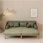 Nismaaya Multifunction Pull Out Sofa Cum Bed Solid Wood Frame