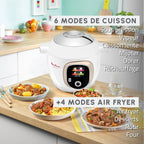Moulinex Cookeo+ avec Extra Crisp, Multicuiseur, Air fryer, 10modes de cuisson, Cuisson sous pression, Recettes faciles pas à pas, CE85XCF0, Blanc