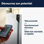 De'Longhi Pinguino PAC EX105 Climatiseur mobile avec technologie EcoRealFeel 10 000 BTU/h, pour pièces jusqu'à 100 m³, fonction déshumidification et ventilation, minuterie 24 heures, classe