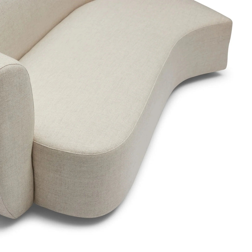 Nismaaya Celine Sectional Sofa Ivory Right-Left