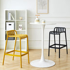 Minimalist Plastic Counter Bar Stool Outdoor Indoor