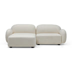 Nismaaya Oslo Modular Sofa Frosted Ivory 2 Seater with Ottoman