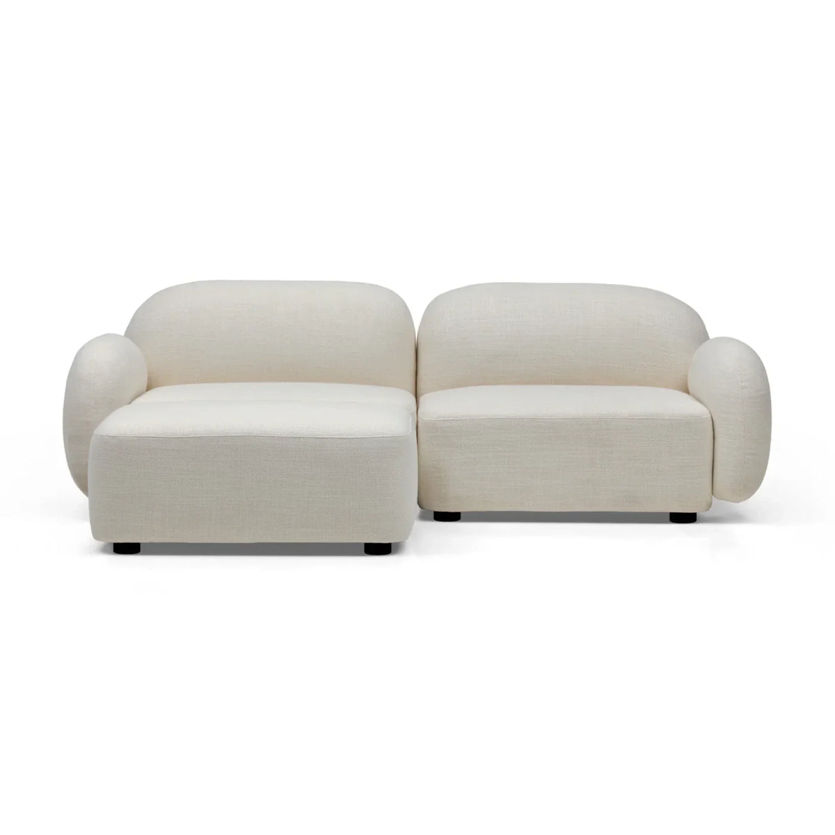 Nismaaya Oslo Modular Sofa Frosted Ivory 2 Seater with Ottoman