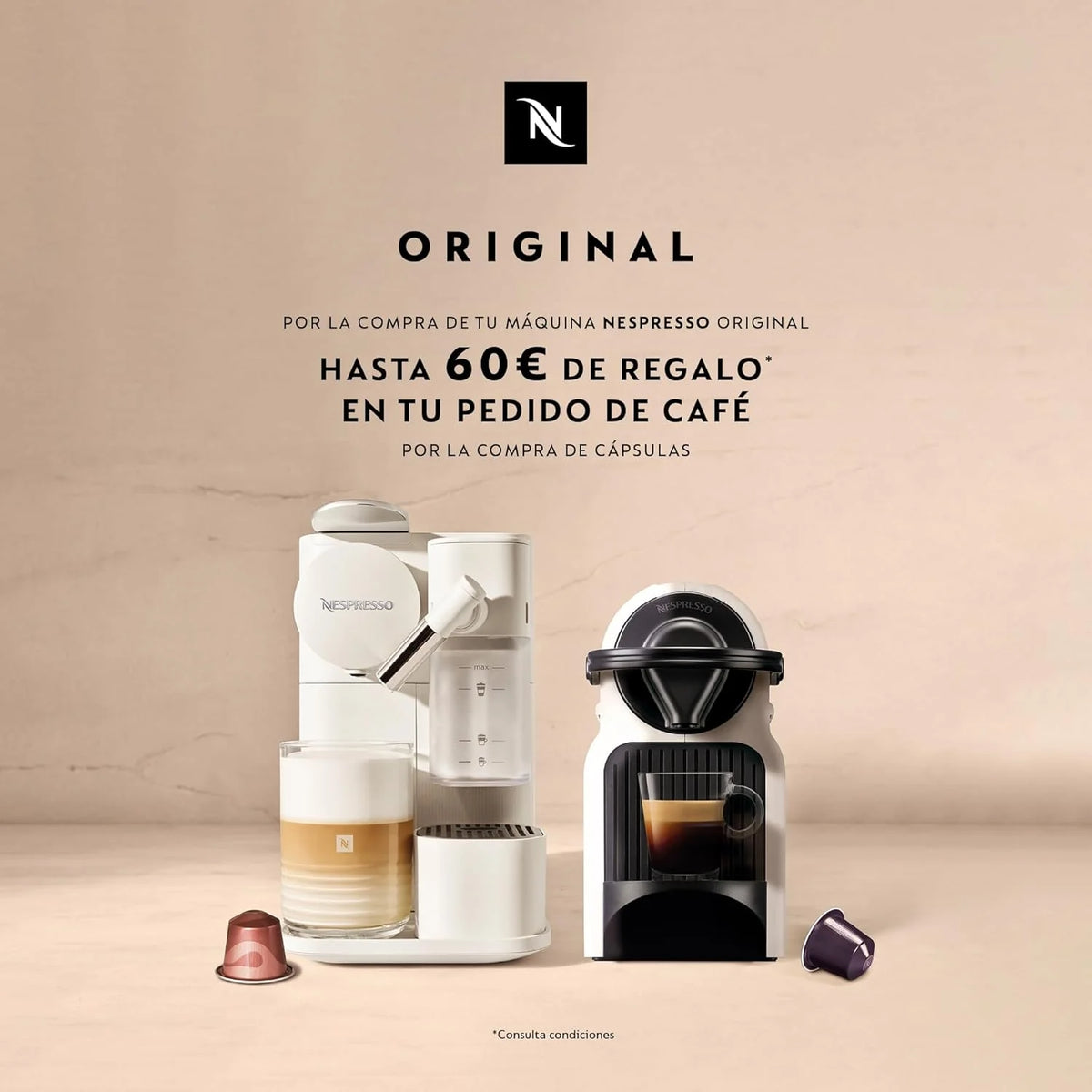 Cafetera Nespresso De'Longhi Inissia EN80.B para cápsulas Nespresso, 19 bar, apagado automático, color negro