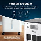 Pro Breeze Rafraîchisseur d'Air Portable 5L, Ventilateur, Humidificateur, 3 Vitesses, Oscillation Automatique, Minuterie, Télécommande - Refroidisseur d'Air par évaporation Mobile et Puissant