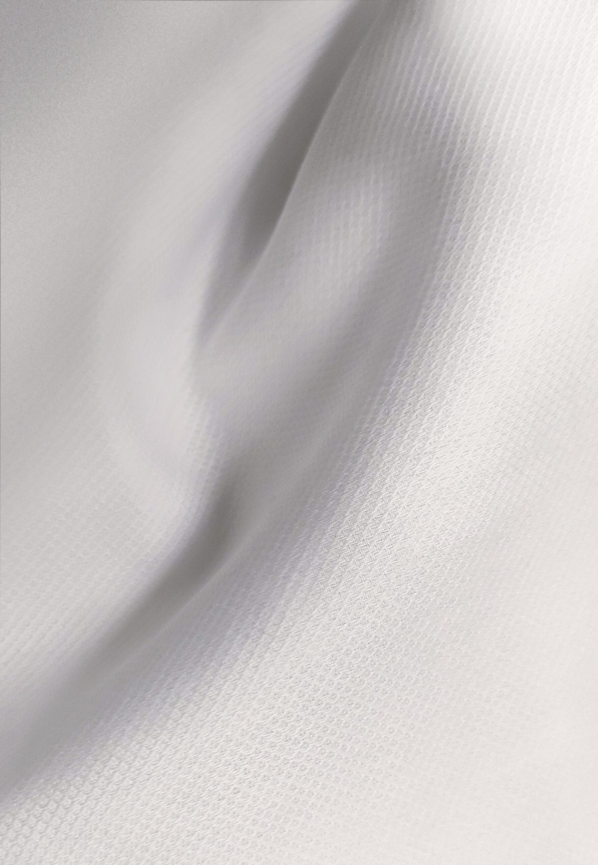Chemise texturée à col tulipe en coton blanc