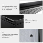 1.8 Cu.Ft Chest Freezer with Removable Basket, Bottom Drain, 7-Level Thermostat, Freestanding Design for Home and Apartment