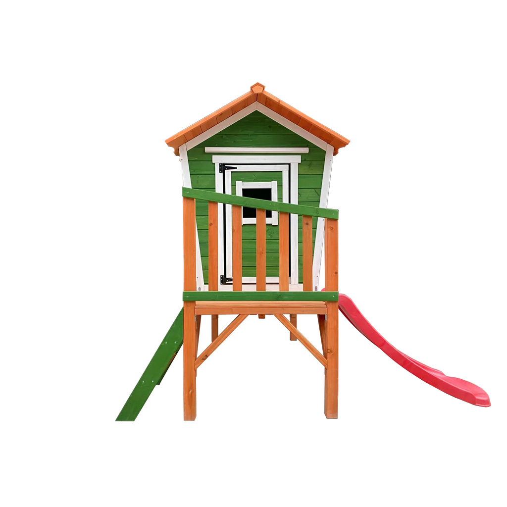 Casita De Madera Infantil Diversity Verde - Casita De Madera Para Niños Ideal Para Exterior O Interior Con Certificado Fsc®