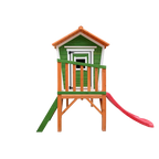 Casita De Madera Infantil Diversity Verde - Casita De Madera Para Niños Ideal Para Exterior O Interior Con Certificado Fsc®