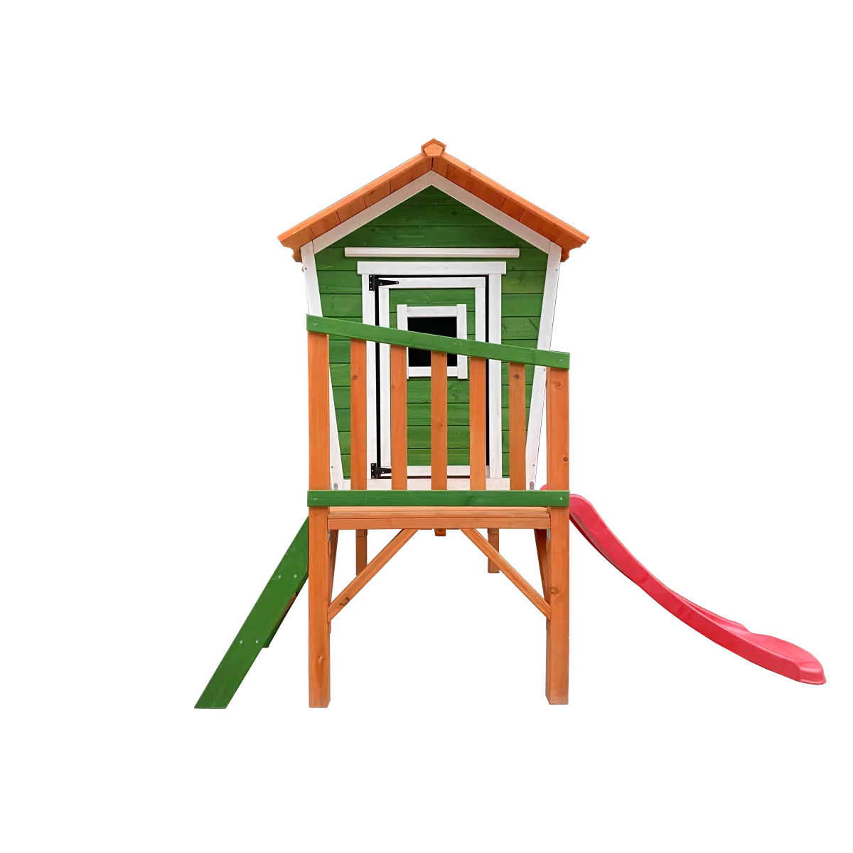 Casita De Madera Infantil Diversity Verde - Casita De Madera Para Niños Ideal Para Exterior O Interior Con Certificado Fsc®