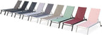 Alice's Garden - Lot de 2 Bains de Soleil Elsa en Aluminium Gris Anthracite et textilène Gris Taupe. transats Multi Positions avec roulettes
