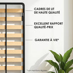 Lit Escamotable 2 Personnes - 140cm x 200cm - Lit Mural Rabattable - Vertical - Classique