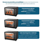 Horno Eléctrico Multifunción De Sobremesa  De 63l - Hr-63rmrrusti - 2200w - Negro