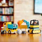 LEGO DUPLO Ciudad Camión y Excavadora de Orugas Vehículo de Construcción 10931, Juguete para Niños y Niñas de 2 a 4 Años, Desarrollo de Habilidades Motoras Finas