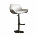 Minimalist Leather Swivel Bar Stools with Low Back for Kitchen