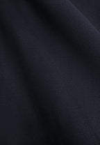 Veste en laine bleu marine ceinturée à col yukata