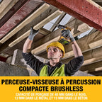 DEWALT - Pack 5 outils XR 18V, 1 perceuse-visseuse, 1 visseuse à chocs à 3 vitesses, 1 scie sauteuse, 1 scie circulaire, 1 lampe LED, 3 batteries 5Ah, 1 chargeur et 2 coffrets TSTAK, DCK551P3T-QW