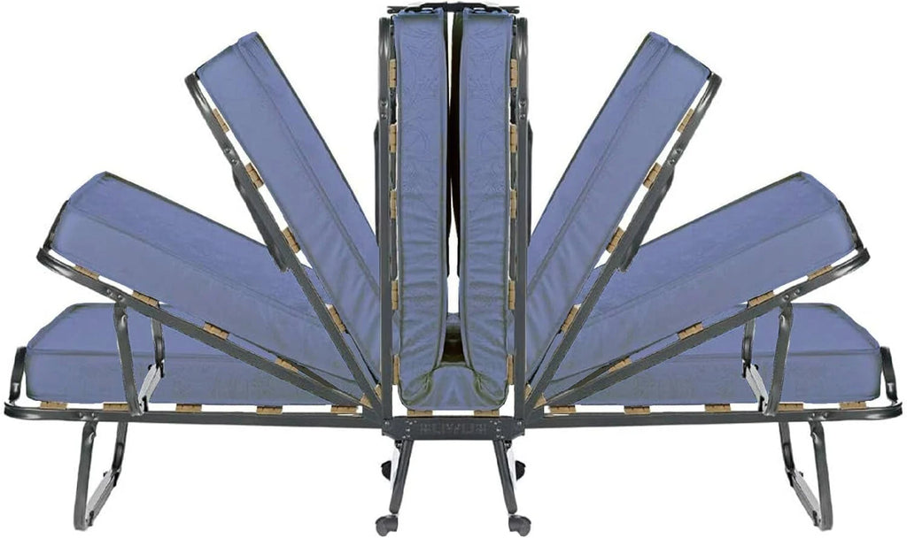 Dmora Lit pliant avec sommier à lattes et matelas, mesure 190x80x30 cm