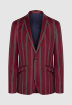 Veste coupe ajustée bordeaux à rayures régatta en laine et coton