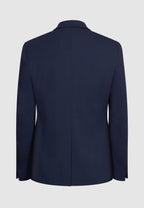 Veste coupe ajustée en laine bleu nuit
