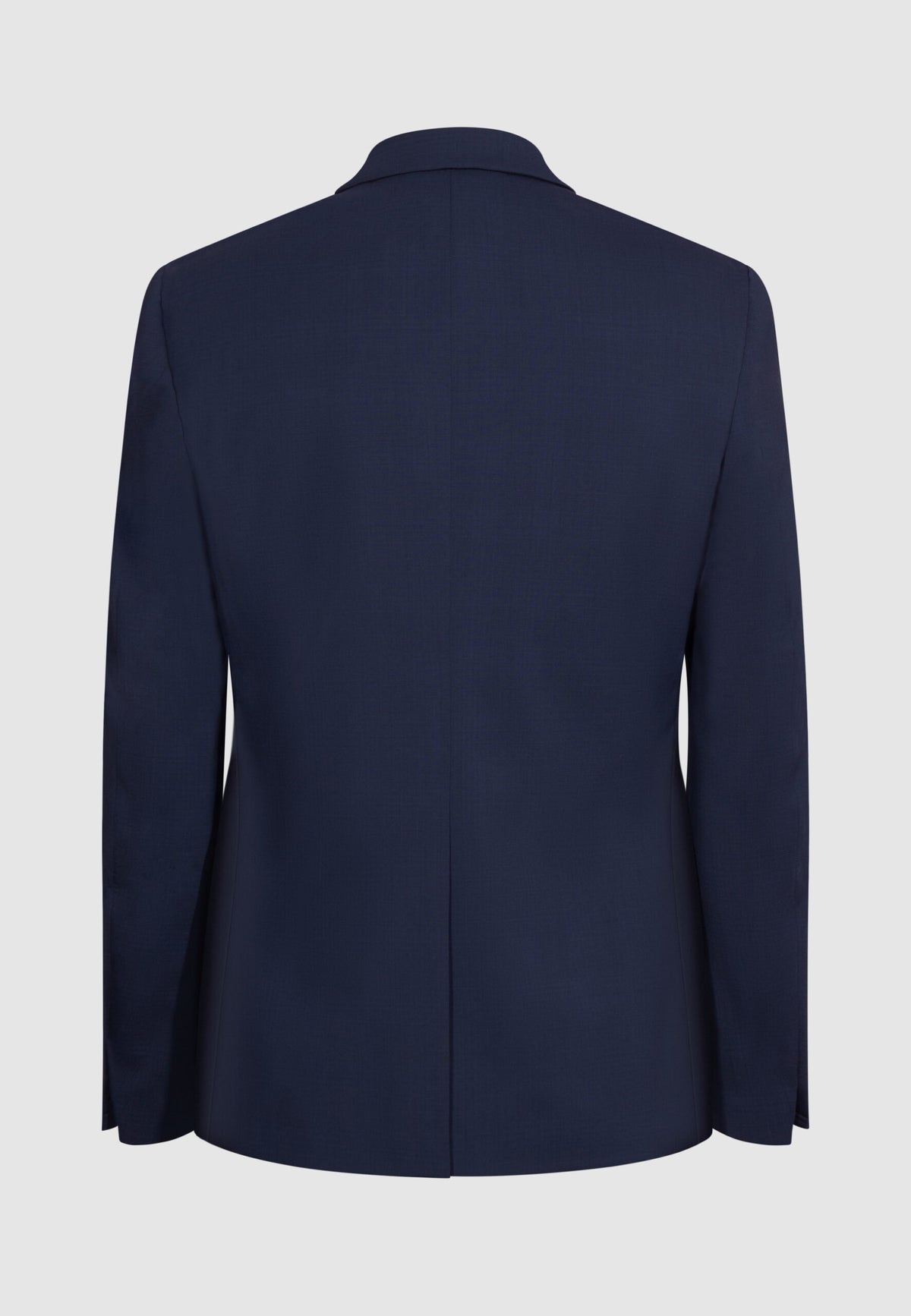 Veste coupe ajustée en laine bleu nuit