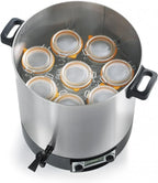 Stérilisateur De Bocaux Électrique Cuve Inox Avec Écran Lcd Robinet Et Minuteur 31l 2000w - STERI PRO INOX XL LCD