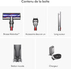 V8 Advanced Aspirateur sans Fil, 130 AW, Jusqu’à 40 Min d’autonomie, Brosse Motorbar Anti-enchevêtrement, élimine Les Poils d’Animaux, aspirateur à Main et Sol