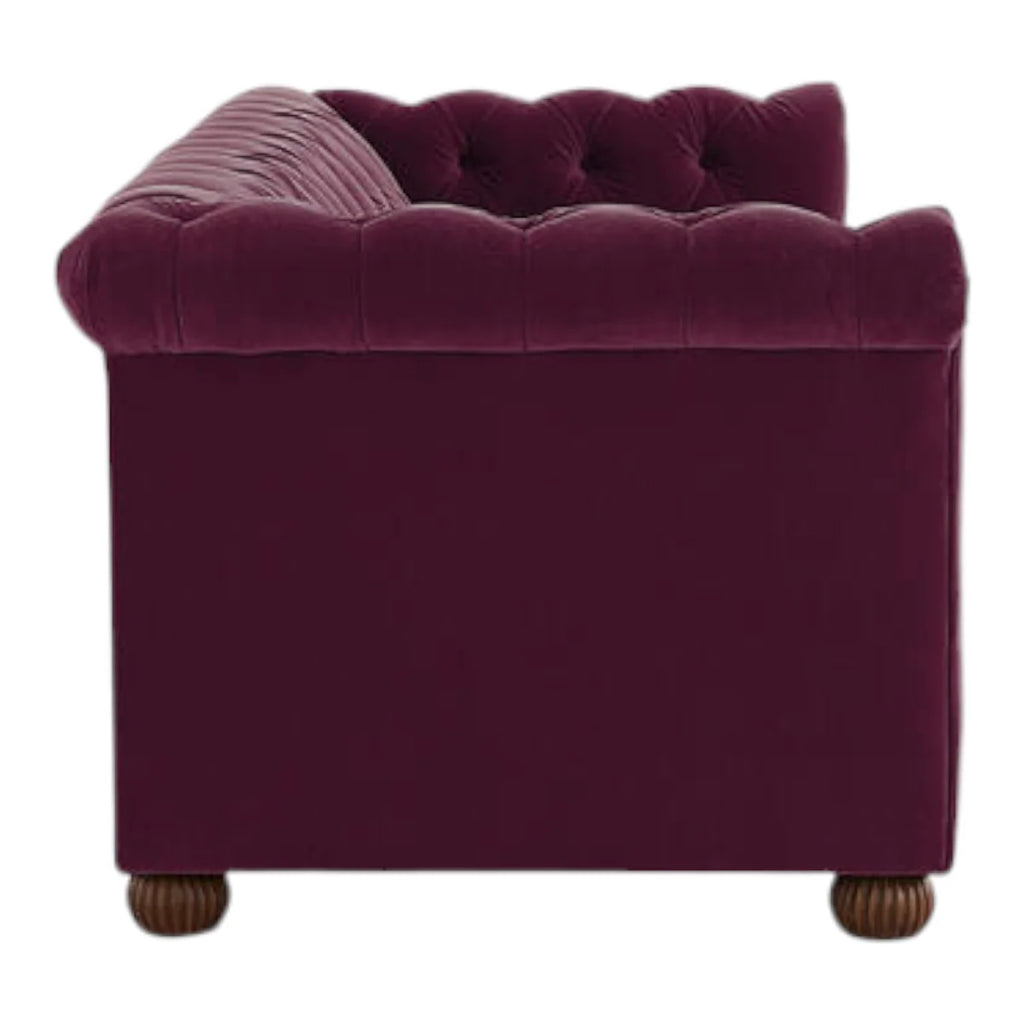 Brenna 3 Seater Teak Wood Fabric Sofa