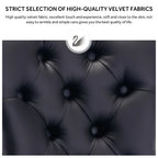 Upholstered Tufted Velvet Dining Chair with Solid Wood Legs Set of 6