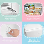 COMFEE' RCU40WH2(E) 31L Mini Congélateur, Porte Réversible, 4 Étoiles, Silencieux, pratique dans le Bureau, l'Hôtel et la Maison, Blanc