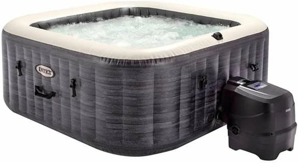 Intex - 28450EX - Pure Spa Bulles Ardoise 4 Places, Gris Ardoise