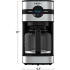 Cafetière numérique 10 tasses, acier inoxydable noir, programmation de l'infusion, pause et service automatiques