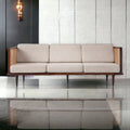 Bard 3 Seater Solid Wood & Rattan Sofa