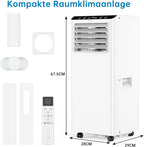 Climatiseur Mobile 9000 BTU, Mobile Klimageräte Avec Tuyau d’évacuation, Climatiseur Mobile Silencieux