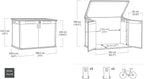 Keter Coffre de rangement pour jardin Signature 2020L - Aspect bois