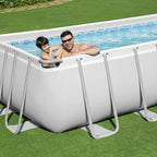 Bestway Ensemble de piscine rectangulaire Power Steel 404x201x100 cm