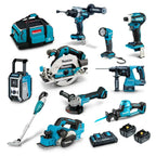 MAKITA 18V BRUSHLESS 10 PIECE 2 X 6.0AH COMBO KIT DLX1054GX1