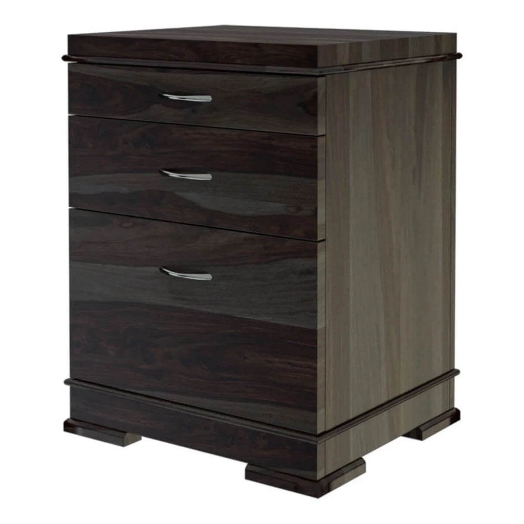 Nismaaya Acelin Modern Solid Wood 3 Drawer File Cabinet