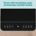 SereneLife Climatiseur Mobile 9000 BTU – Portable Silencieux 55 dB, 31 m² Ventilateur et Déshumidificateur, Rafraîchisseur d’Air, Télécommande, Écran LED