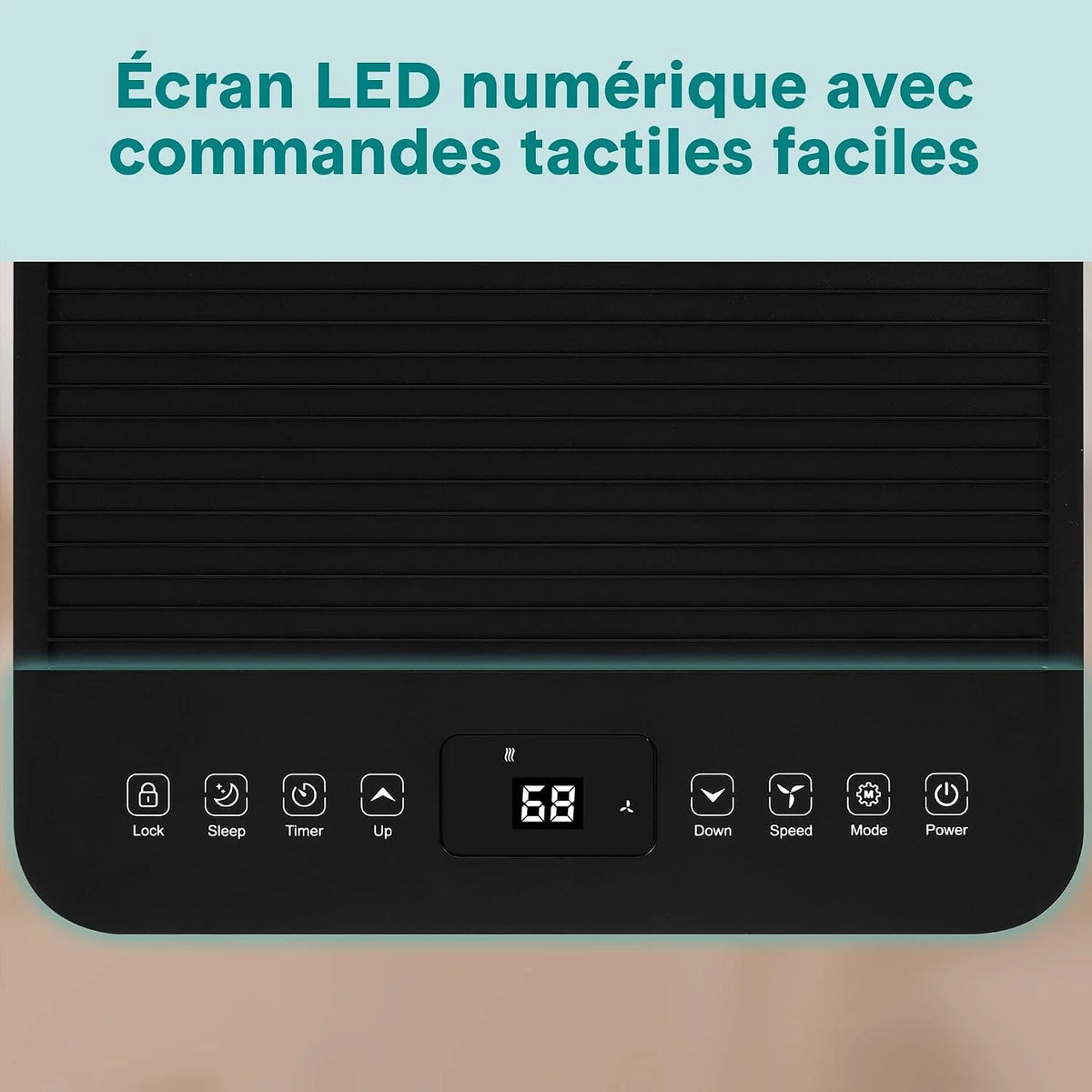 SereneLife Climatiseur Mobile 9000 BTU – Portable Silencieux 55 dB, 31 m² Ventilateur et Déshumidificateur, Rafraîchisseur d’Air, Télécommande, Écran LED