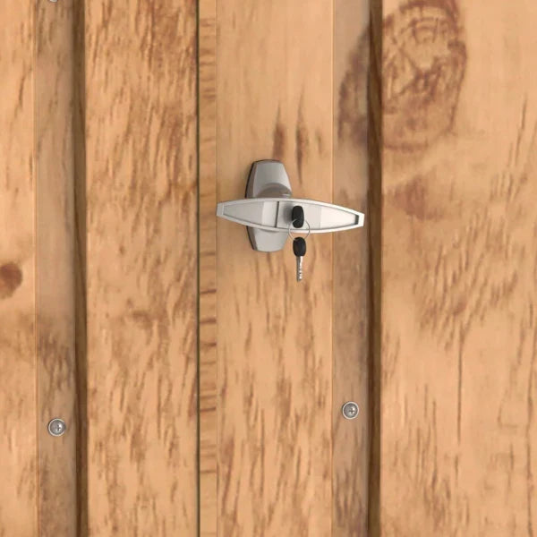 Abri  vlos en mtal 1,74m imitation bois avec kit ancrage -