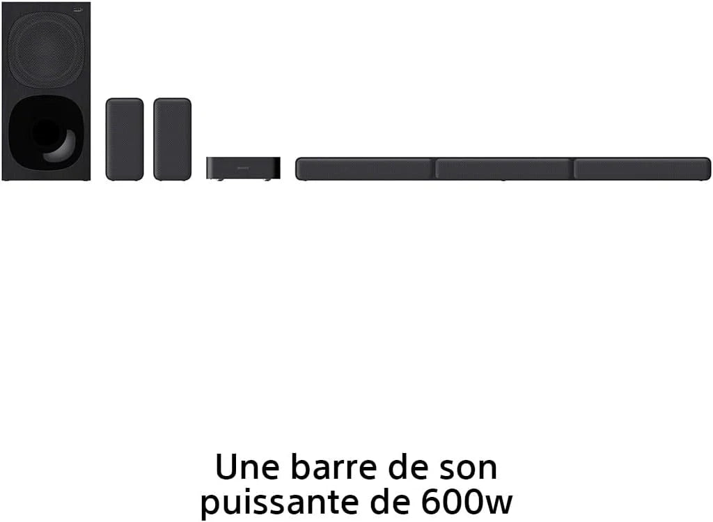 Sony HT-S40R - Barre de Son 5.1ch Home Cinéma avec Enceintes Satellites sans Fil, Noir