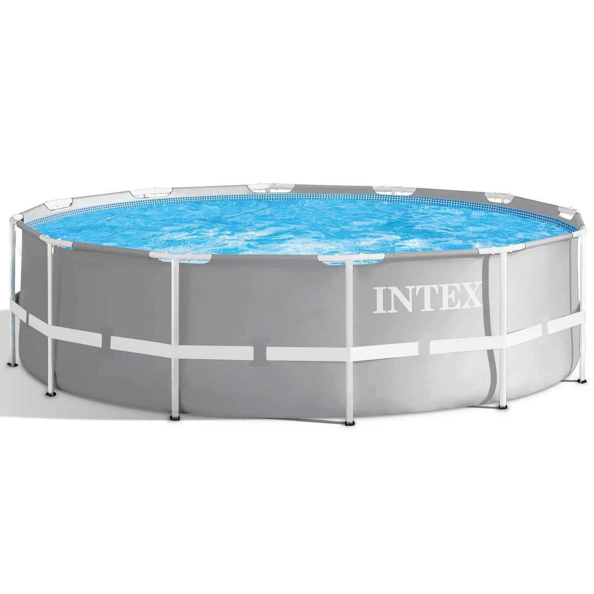 intex Piscine tubulaire Prism Frame ronde 3,66 x 1,22 m(Gris/Bleu)