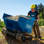 Scheppach Dumper - Benne motorisée Thermique sur chenilles DP5000 | Charge maximale de 500kg | 5,5 CV | Moteur 4T de 196cm3 | 3X Marche Avant / 1x Marche arrière | Benne basculante | Brouette