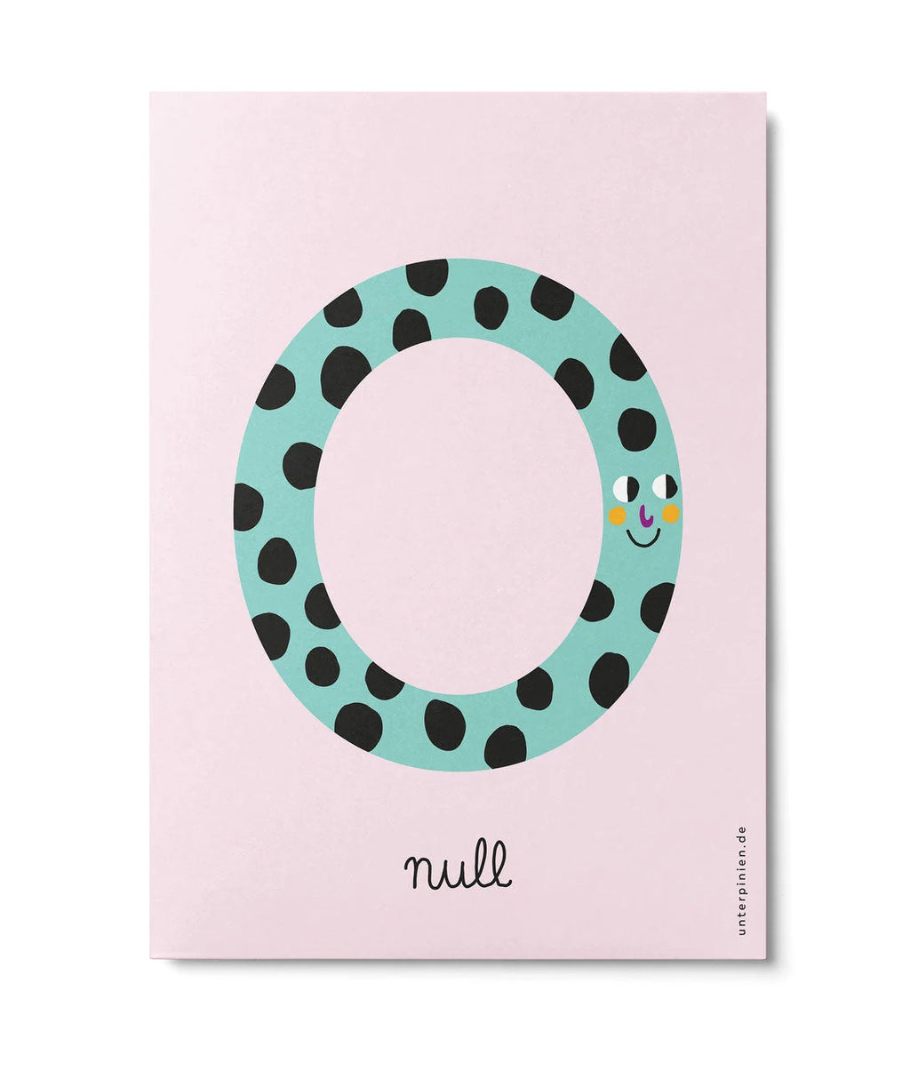 Postkarte "Zahlen 0-9"