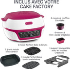 Cake Factory Délices, Machine à gâteaux, 5 programmes, mode manuel, moules muffins, cakes, madeleines, donuts