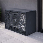TERRE JARDIN Cache Climatiseur Exterieur 105x90x66,5 - Pompe a Chaleur Extérieur Métal - Kit Fixation Inclus - Cache Clim, Anti Intempéries - Discrétion, Protection, Réduction Bruit - Anthracite