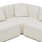 Nismaaya Pascal Modular Sofa Ivory White 4 Seater Corner