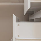 Commode pivotante 32,7H et bureau coiffeuse 6 tiroirs Blanc/Noir